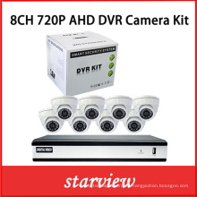 8CH H. 264 720p Ahd DVR con 8 cámaras de CCTV